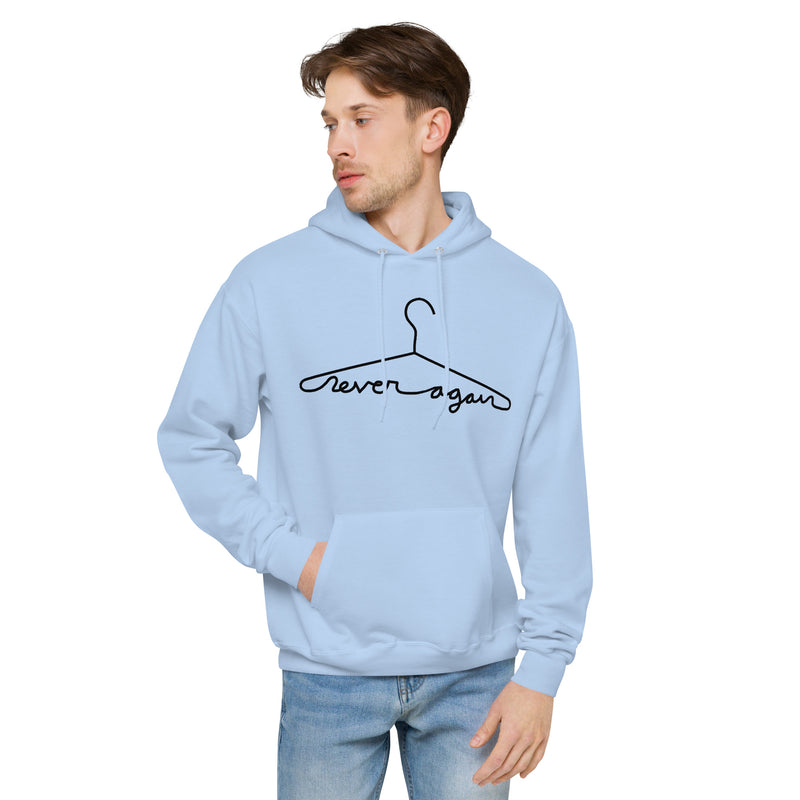 Unisex fleece hoodie - Never Again Hanger